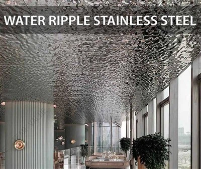 Zvlněná voda z nerezové oceli